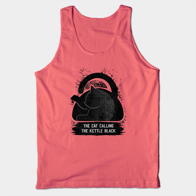 THE CAT CALLING THE KETTLE BLACK Tank Top by ADAMLAWLESS